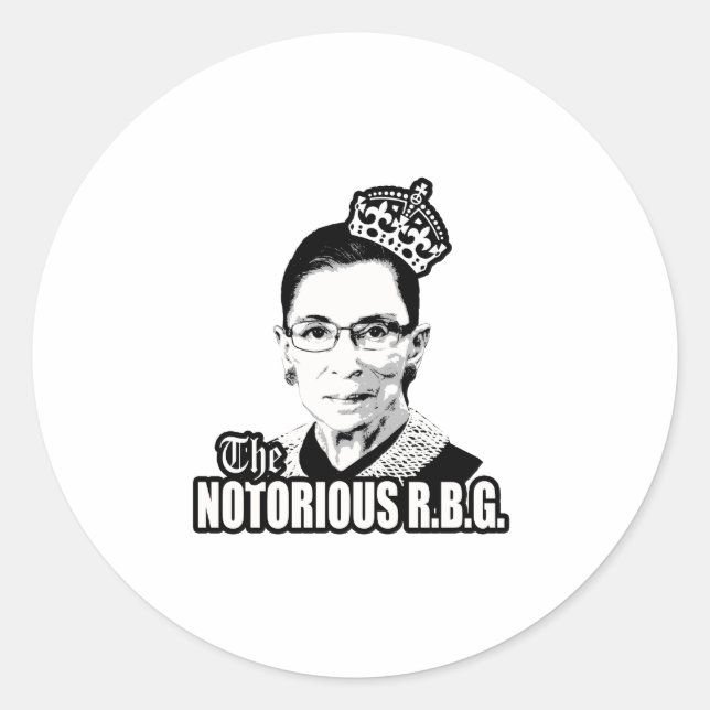 Notorious R.B.G. Classic Round Sticker (Front)