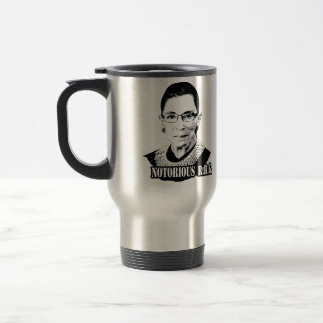 Notorious R.B.G. - Ruth Bader Ginsburg Travel Mug (Left)