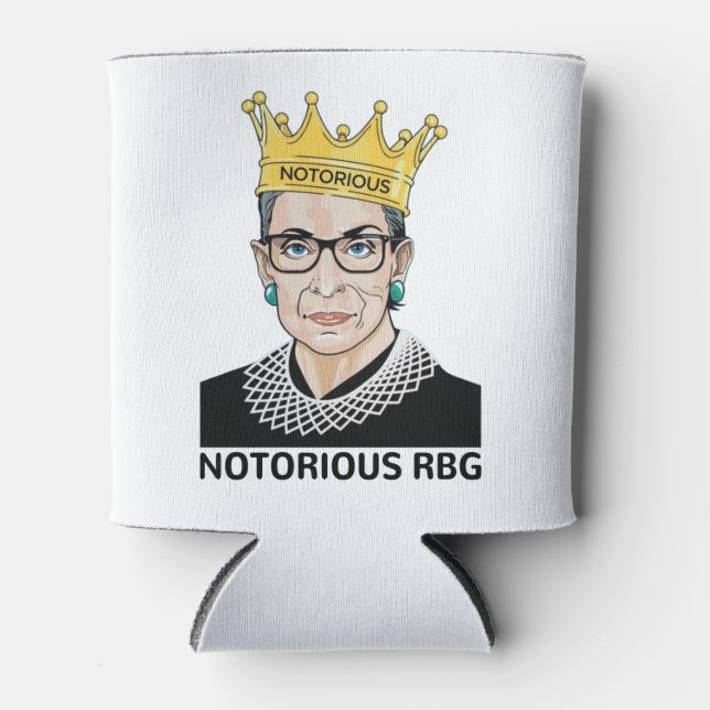 Notorious RBG BLACK - Ruth Bader Ginsburg Can Cooler (Front)