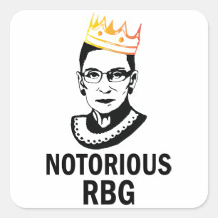 Notorious RBG (GOLD) - Ruth Bader Ginsburg Square Sticker