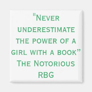 Notorious RBG Never underestimate Quote Magnet