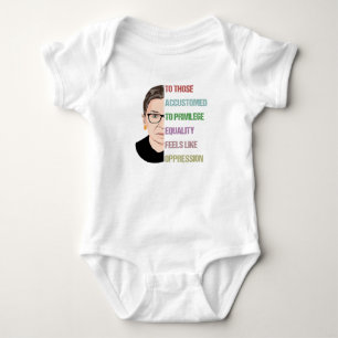 Notorious RBG Poster, Ruth Bader Ginsburg Baby Bodysuit