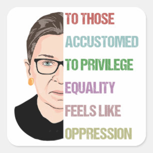 Notorious RBG Poster, Ruth Bader Ginsburg Square Sticker