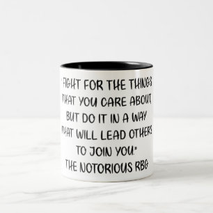 Notorious RBG Quote Two-Tone Coffee Mug