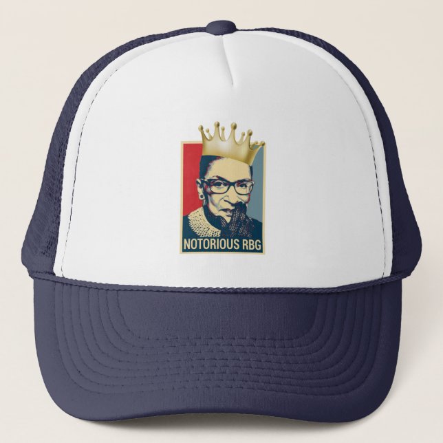 Notorious RBG, RGB Supreme Court Justice Trucker Hat (Front)