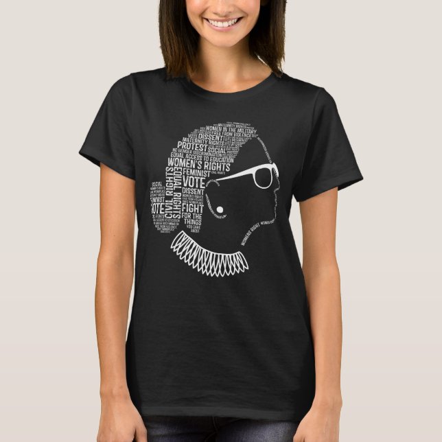 Notorious RBG Ruth Bader Ginsburg Quotes Feminist T-Shirt (Front)