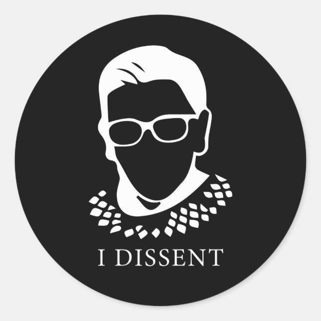 Notorious RBG - Vintage Feminist Power Tribute Classic Round Sticker (Front)