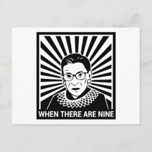 Notorious RBG  - When there are nine Postcard