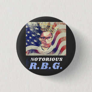 Notorious RGB Ruth Bader Ginsburg Feminist Liberal 3 Cm Round Badge