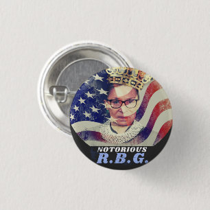 Notorious RGB Ruth Bader Ginsburg Liberal Feminist 3 Cm Round Badge