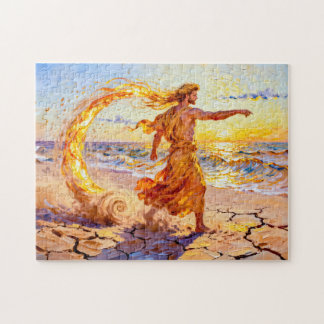 Notos God of the Southern Wind from Greek Mytholog Jigsaw Puzzle