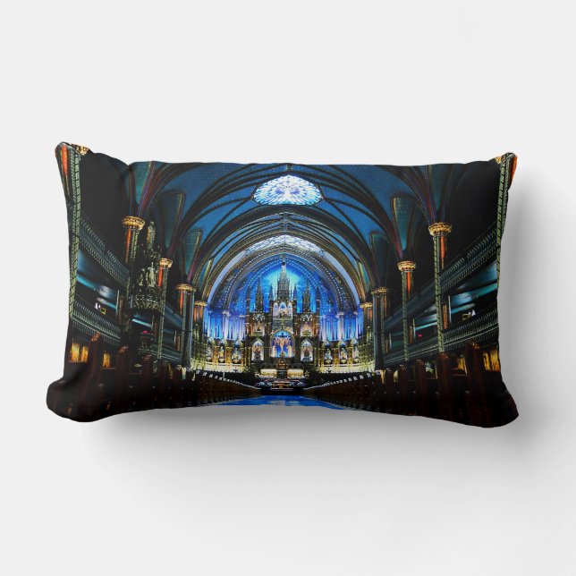 Notre Dame Basilica Lumbar Cushion (Front)