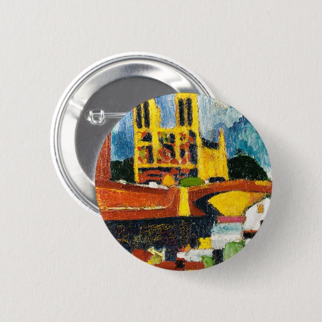 Notre Dame by Henry Lyman Sayen 6 Cm Round Badge (Front & Back)