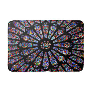 Notre-Dame Cathedral Colourful Stained Glass Bath Mat