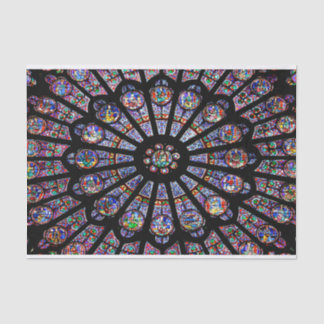 Notre-Dame Cathedral Colourful Stained Glass Tissue Paper
