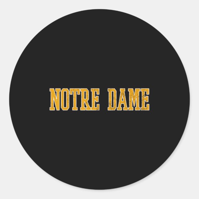 Notre. Dame. Cathedral. Graphic  Classic Round Sticker (Front)
