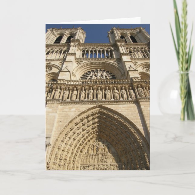Notre Dame Cathedral in Paris Holiday Card (Front)