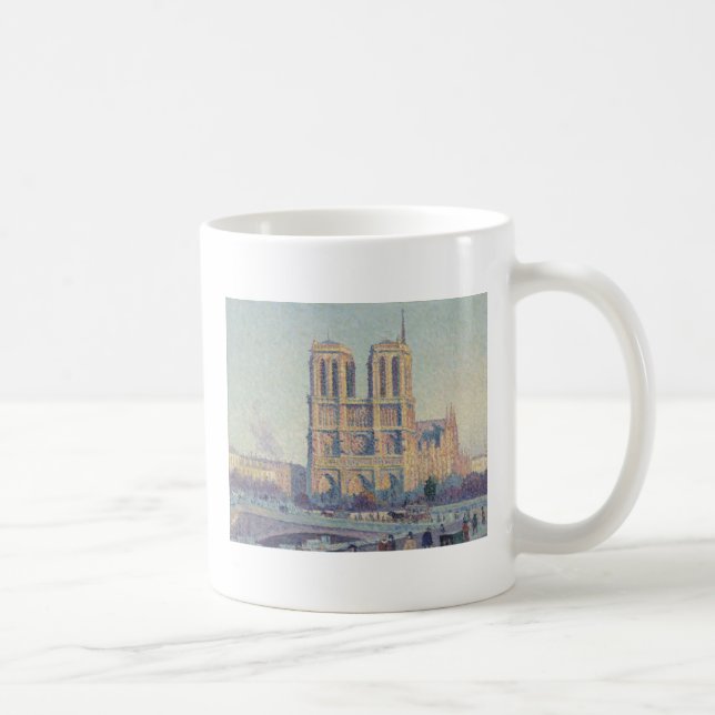 Notre Dame Cathedral Paris France Classic Painting Coffee Mug (Right)