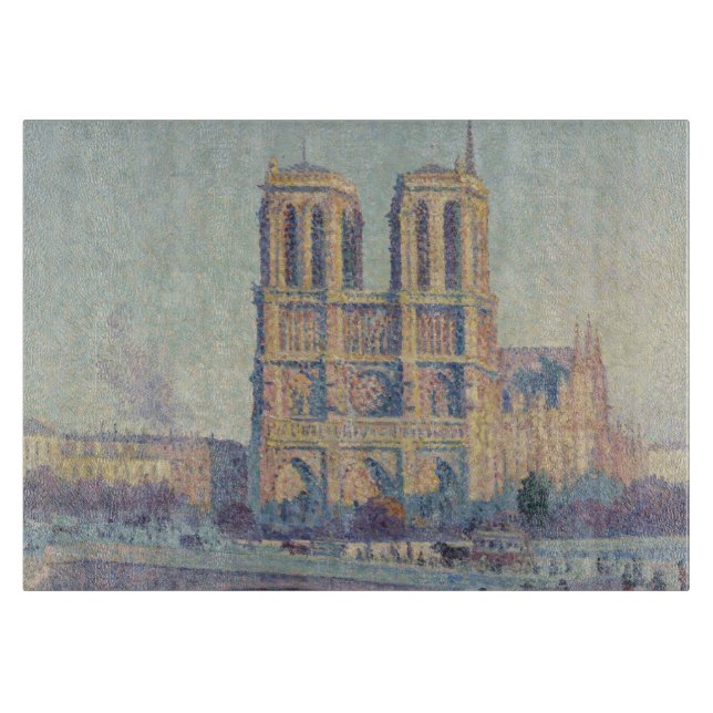 Notre Dame Cathedral Paris France Classic Painting Cutting Board (Front)