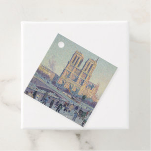 Notre Dame Cathedral Paris France Classic Painting Favour Tags