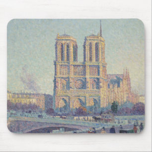 Notre Dame Cathedral Paris France Classic Painting Mouse Mat