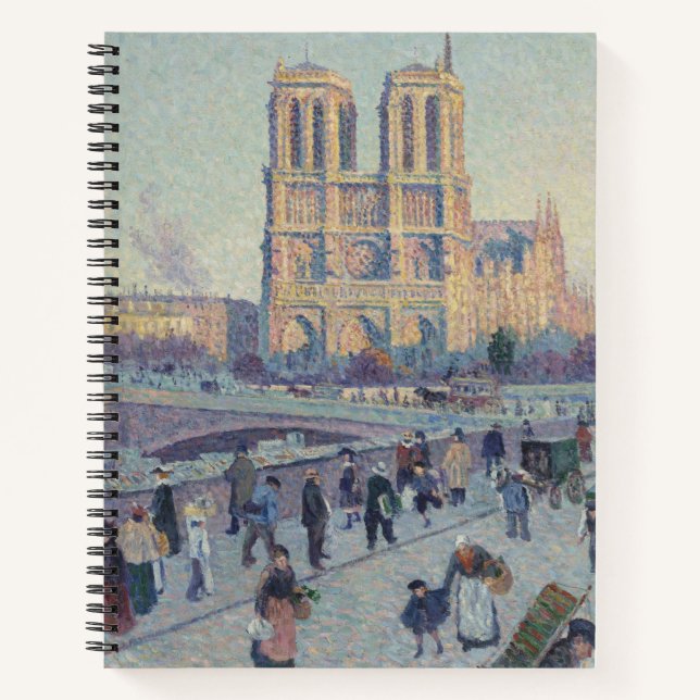 Notre Dame Cathedral Paris France Classic Painting Notebook (Front)