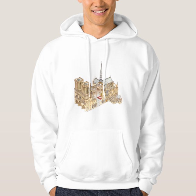 Notre-Dame Cathedral. Paris France Hoodie (Front)