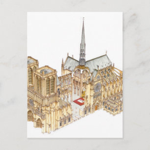 Notre-Dame Cathedral. Paris France Postcard