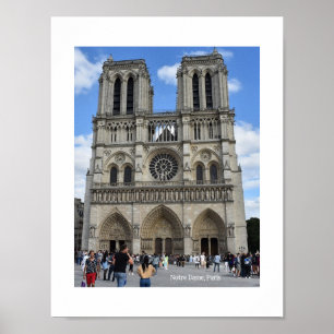 Notre Dame Cathedral, Paris, France Poster
