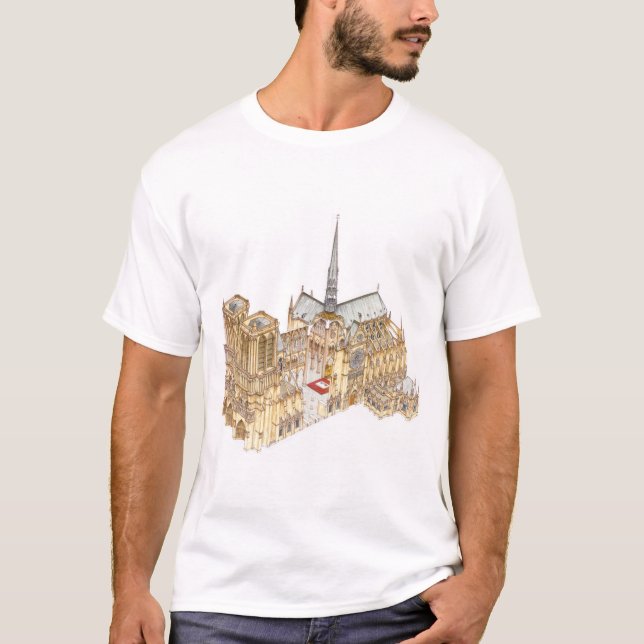 Notre-Dame Cathedral. Paris France T-Shirt (Front)
