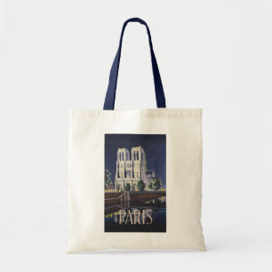 Notre Dame Cathedral Paris France Vintage Tote Bag