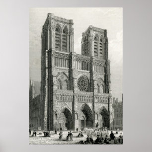 Notre Dame Cathedral, Paris Poster