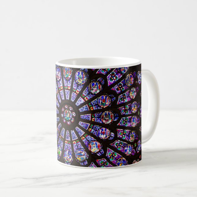 Notre Dame Cathedral Paris Rose Window Coffee Mug (Front Right)
