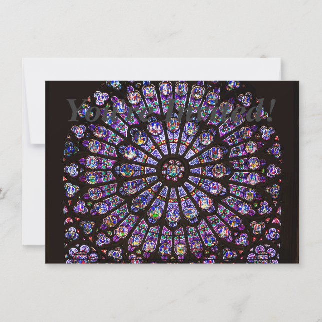 Notre Dame Cathedral Paris Rose Window Invitation (Front)