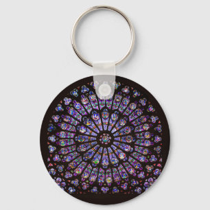 Notre Dame Cathedral Paris Rose Window Key Ring