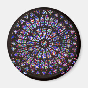 Notre Dame Cathedral Paris Rose Window Magnet