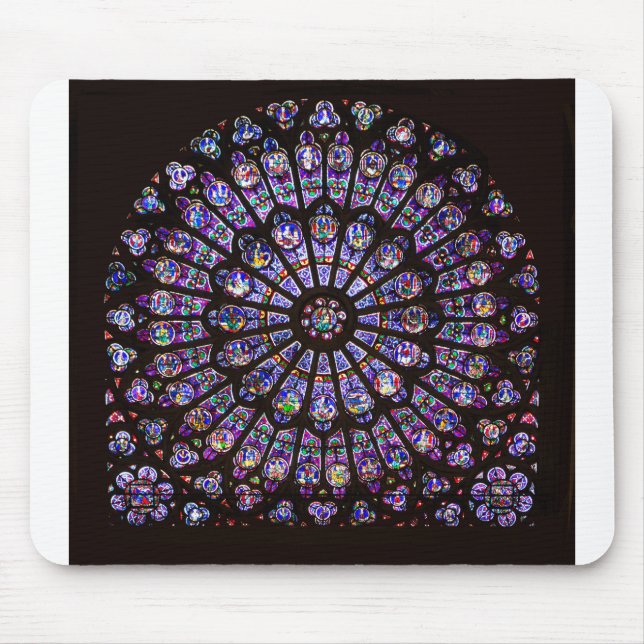 Notre Dame Cathedral Paris Rose Window Mouse Mat (Front)