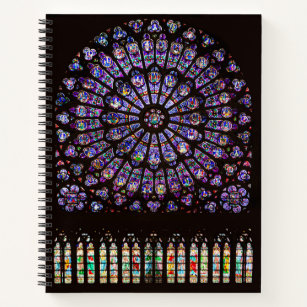 Notre Dame Cathedral Paris Rose Window Notebook
