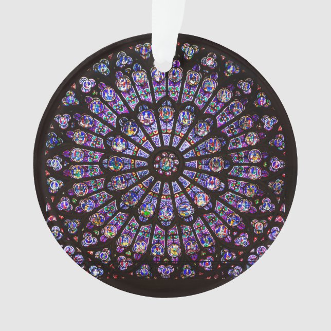 Notre Dame Cathedral Paris Rose Window Ornament (Front)