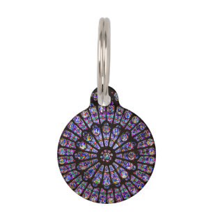Notre Dame Cathedral Paris Rose Window Pet Tag