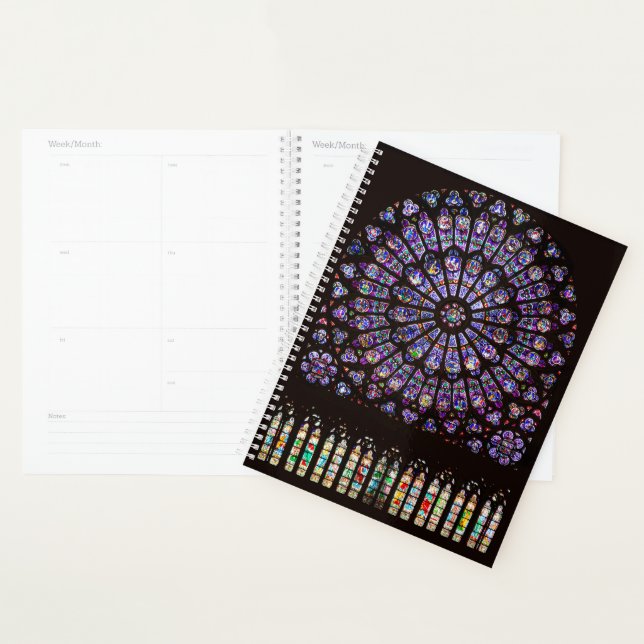 Notre Dame Cathedral Paris Rose Window Planner (Display)