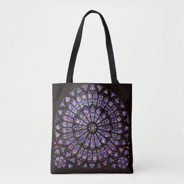 Notre Dame Cathedral Paris Rose Window Tote Bag (Front)