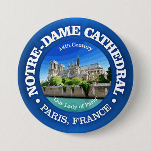 Notre Dame Cathedral (rd) 7.5 Cm Round Badge