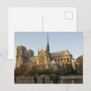 Notre Dame Cathedral Spier, Paris France Postcard