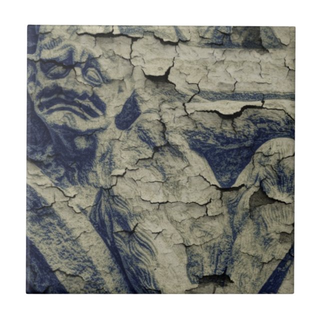 notre dame cathedral statue gothic gargoyle tile (Front)