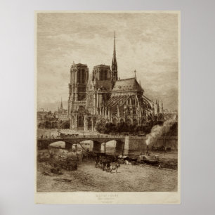 Notre-Dame - Cathédrale - cathedral Paris Poster