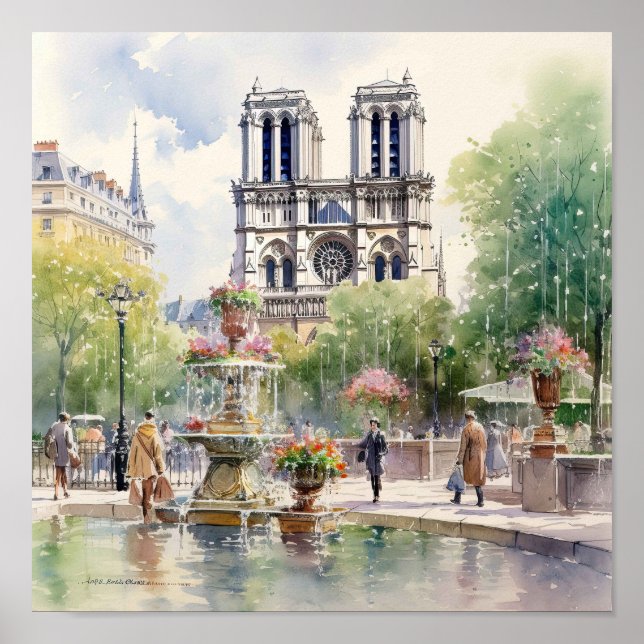 Notre Dame Catherdral Paris Fine Art Poster (Front)
