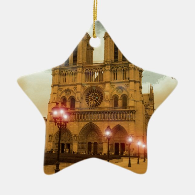 Notre Dame Ceramic Tree Decoration (Front)
