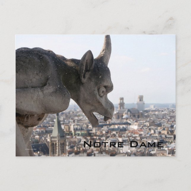 Notre Dame Chimera Postcard (Front)