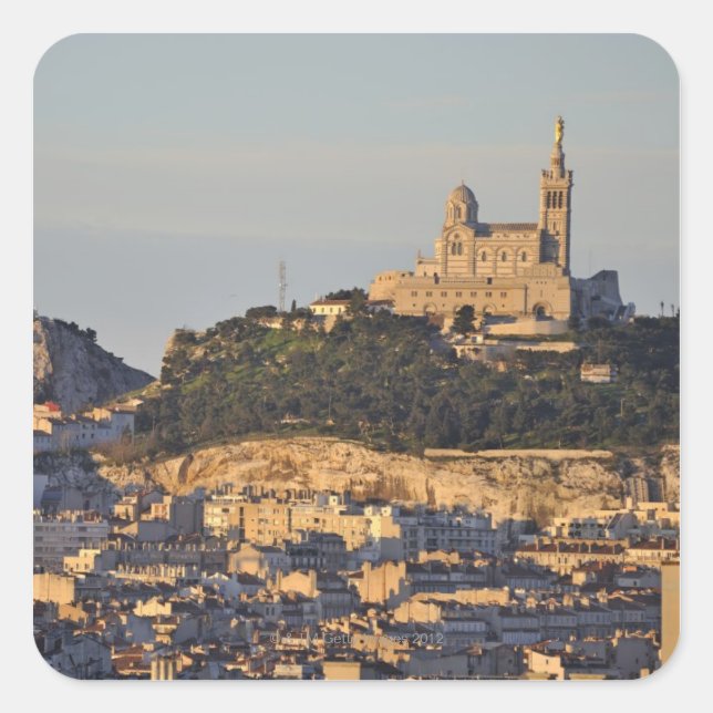Notre Dame de la Garde Basilica Square Sticker (Front)